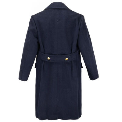 Wool Italian Navy Overcoat, , large